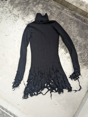 Image of KULTCHEN SHREDDED TURTLE NECK WOOL SWEATER