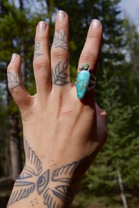 Image 5 of Old Stock Turquoise + Ethiopian Opal | Size 8