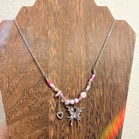Image 2 of Rose Quartz Butterfly Necklace