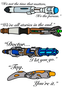 Image 1 of PRE-ORDER: Sonic Screwdriver (& Quote) Acrylic Pins