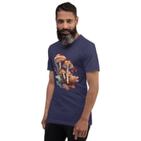 Image 23 of Colorful Watercolor Mycology Inspired Orange Mushroom Unisex t-shirt