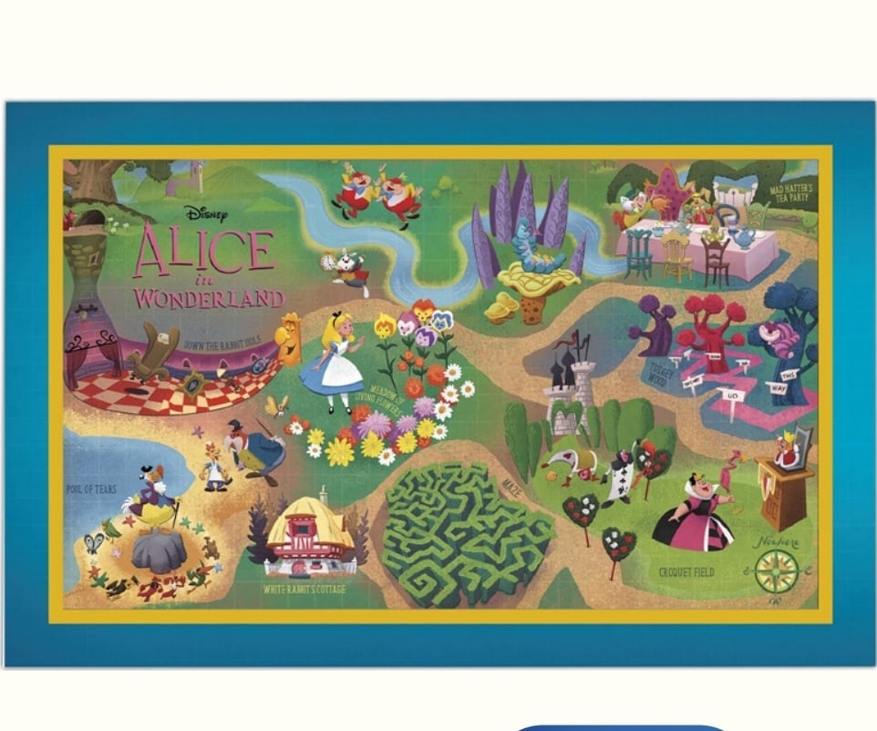 Image of Alice disney map wdi pin set le 400