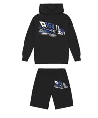 Image 1 of OG RISK TAKERZ 2.0- HOODED SHORT SET BLACK