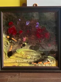 Image 3 of “Waiting to Breathe Again”, Mixed Media on Reverse Glass Panel
