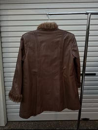 Image 3 of Vintage Leather and Mink Fur Coat