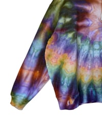 Image 5 of XL Ladies Quarter-Zip Pullover in Autumn Spiral Ice Dye