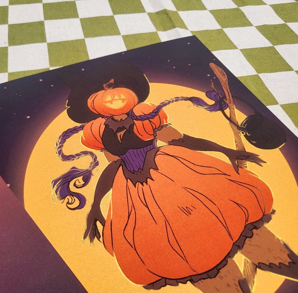 Image of Pumpkin Witch Print 🎃 Buoyant