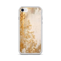 Image 1 of White and Gold Tattered Texture Goth Lolita Kawaii Baroque Clear Case for iPhone®