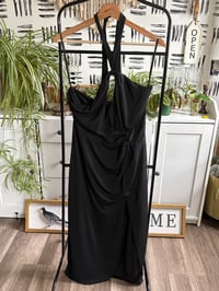 Image 1 of  Black aqua cocktail dress