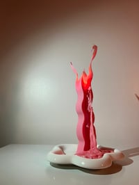 Image 2 of COLOURED WAVE PILLAR CANDLES