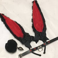 Black kawaii skull 🐰 petplay set 