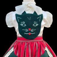 Image 1 of Christmas Kitty Face Pinafore