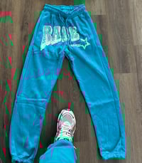 RARE RHINESTONE MIAMI BLUE SWEATS