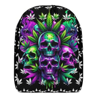 Image 1 of 4 weed skulls Minimalist Backpack