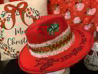 Image 4 of "Glory to God in the Highest" Hand-Burned Narrow Brim Hat