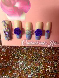 Image 2 of  PURPLE FANTASY  Acrylic Medium size & length  standard size 