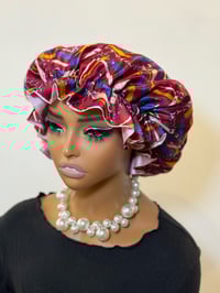 Image 3 of Double Layer Satin Hair Bonnet