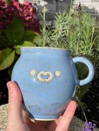 Image 3 of Fat Belly Face Mug (Light Blue)