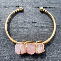 Image 2 of Raw Crystal Cuff Bangle Bracelets 