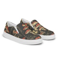 Image 2 of Dark Cottagecore Goth Inspired Vibrant Mushroom Women’s slip-on canvas shoes