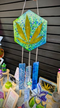 Image 1 of Hexagon Mary Jane Hanging in Blue Wave Haze 