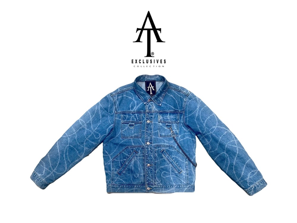 Image of DENIM + DENIM BARB WIRE JACKET ( Pre-Order )