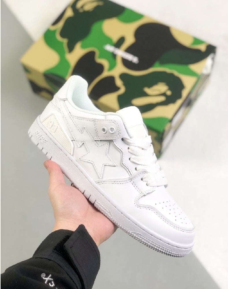 Image of Bape Sta Bapesta SK8 Dunk White Shoes
