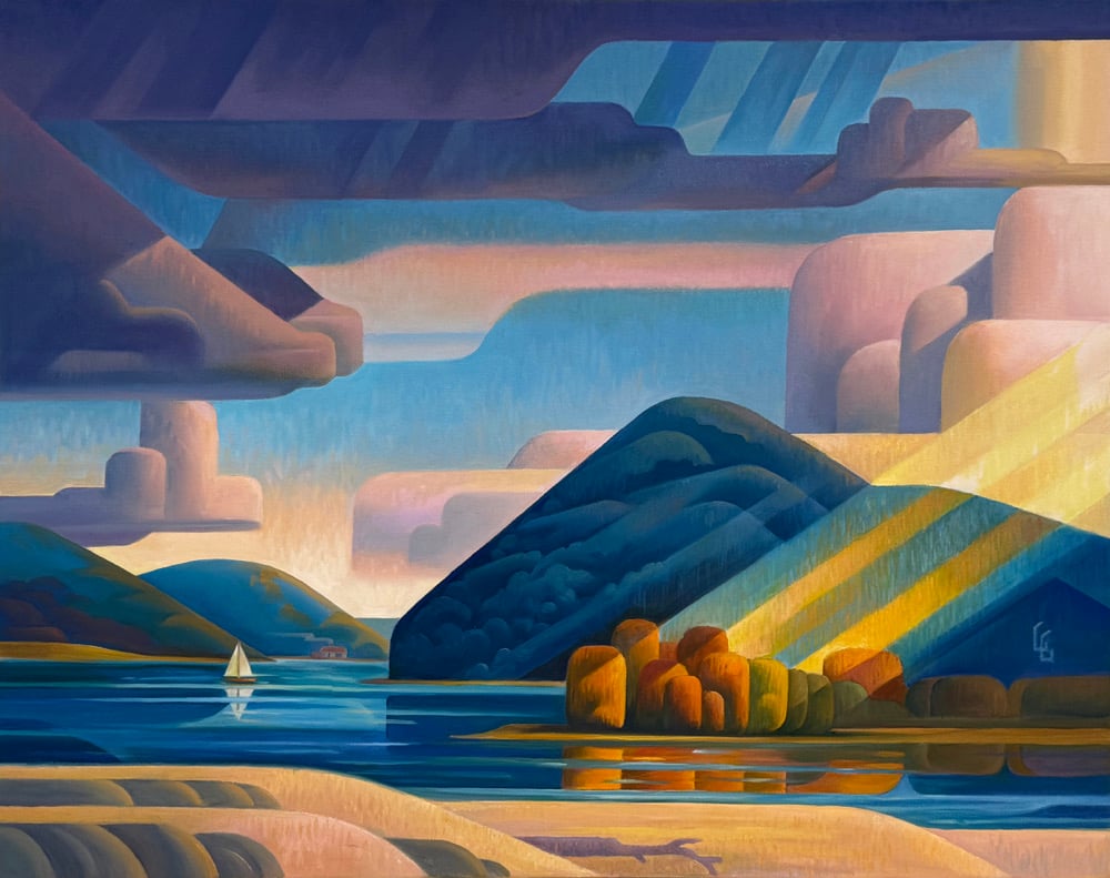 Image of Sun Shower Behind the Dune- Garth Glazier