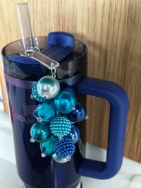 Image 4 of Star Shine Sea Glass Aura Tumbler Straw Bauble