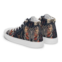 Image 13 of Grunge Goth Style Cottagecore Moth Women’s high top canvas shoes