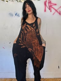 Image 3 of “CROW” BLEACH PAINTED BAGGY ROMPER MEDIUM