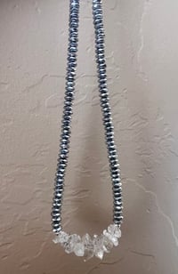 Image 3 of *new* SILVER HEMATITE w/Herkimers