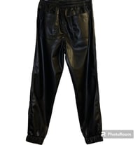 Image 5 of BLANK NYC faux leather black jogger pants