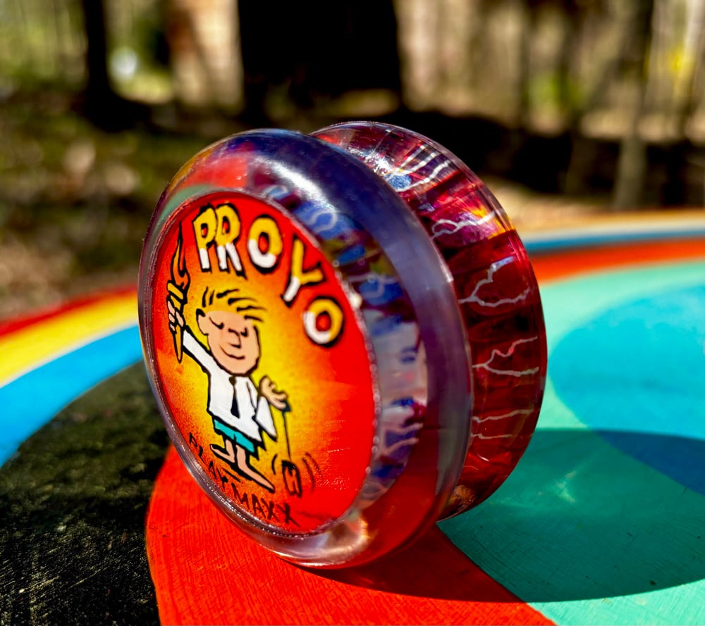 Image of Playmaxx ProYo 1 Wood Axle 1995 Painted Pogs