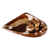 Image 1 of MCM Unique Brown Pottery/Ceramic Ashtray