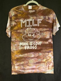 Image 1 of SMALL MILF Man I Love Frogs Tie Dye Shirt