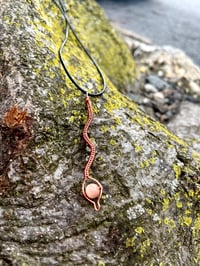 Image 1 of Rose Quartz Snake Pendant