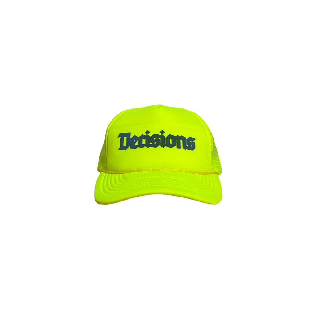 Image of Decisions SnapBack Trucker [Neon Yellow] [Pre-Order]