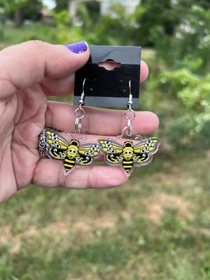 DeathMoth acrylic earrings