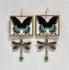 USA Butterfly And Dragonfly Earrings