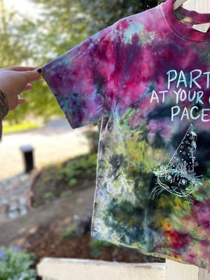 Image of SMALL Party At Your Own Pace Tie Die Shirt