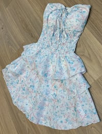 Image 3 of Bandeau floral mini dress - 2 colours