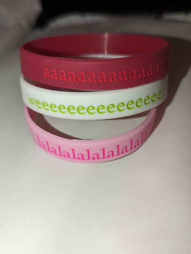 Sillybird silicone bracelet (6 pack)