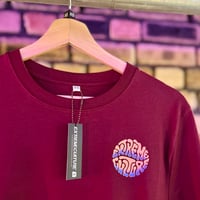 Image 2 of Extreme Culture® - (X SMALL) Exclusive T-Shirt Burgundy Slimeball