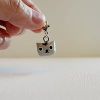 Image 2 of Light Gray Tabby Stitch Marker