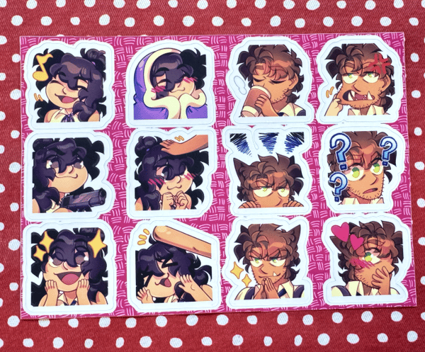 Image of ClawShot emoji sticker sheet