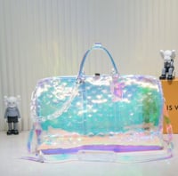 Holographic love duffle bag 