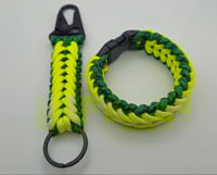 Image 1 of Toxic Strike Set – Bracelet + Keychain | BlackhawkBraids #40