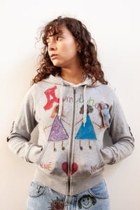 Image 2 of HOODIE " MOUMBE SISTER "  WITH CAP GRIS 