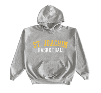 #052 St Joachim Basketball 3 - Heather Grey Hoodie